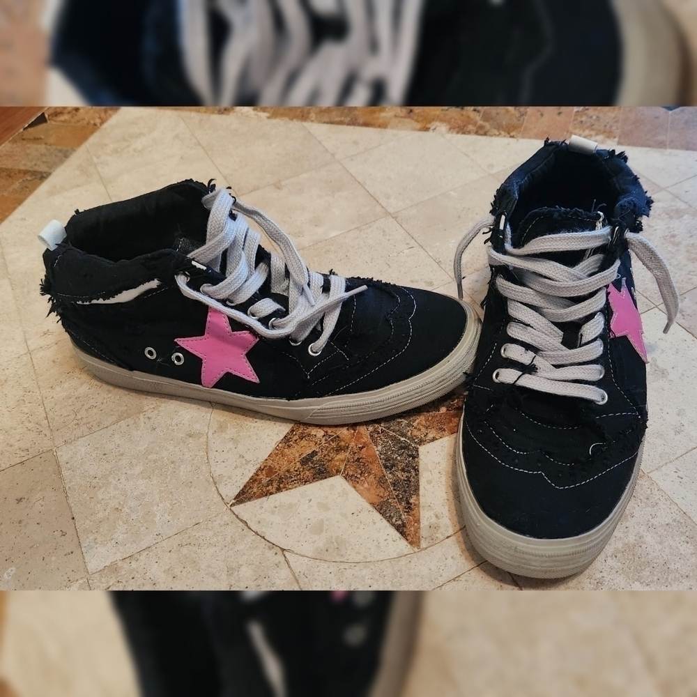 SHUSHOP PAULINA SNEAKERS - BLACK CANVAS